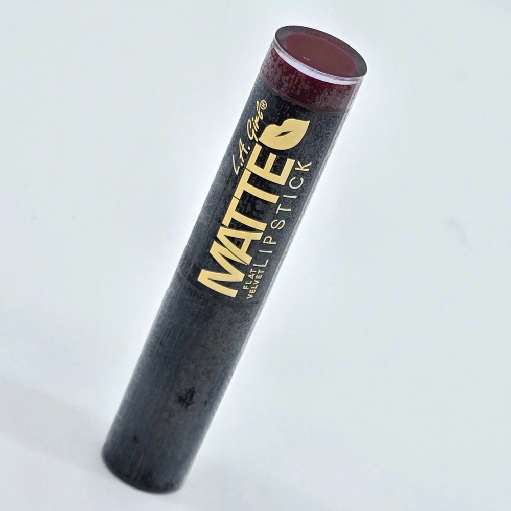 L.A. Girl Matte Flat Velvet Lipstick 0.10 oz 3g GLC810 Bite Me Burgundy Red